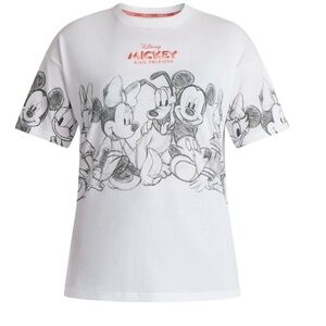 Disney Mickey and Friends Sketch White T-Shirt